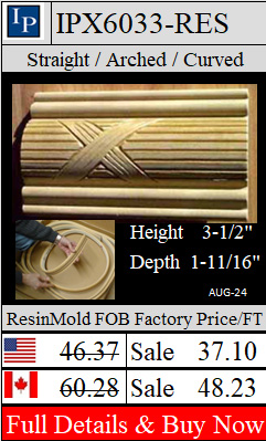 IPX6033-ResinMold 3-1/2" wide Casing