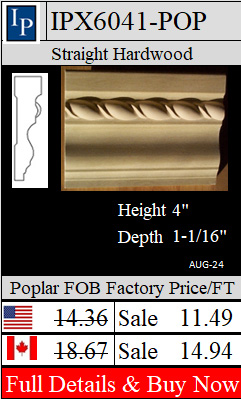 IPX6041 Poplar 4" wide Rope Motif