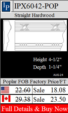 IPX6042 poplar 4-1/2" high