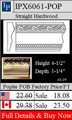 IPX6061-POP Embossed Casing 4-1/2" wide