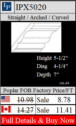 IPX5020 Colonial Crown 5-1/2" high x 7" deep