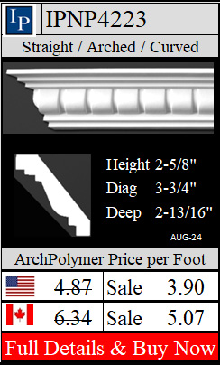 IPNP4223 Federal Crown 2-5/8" high x 2-13/16" deep 