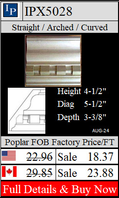 IPX5028 Federal Crown 4-1/2" high x 3-3/8" deep