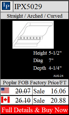 IPX5029 Federal Crown 5-1/2" high x 4-1/4" deep